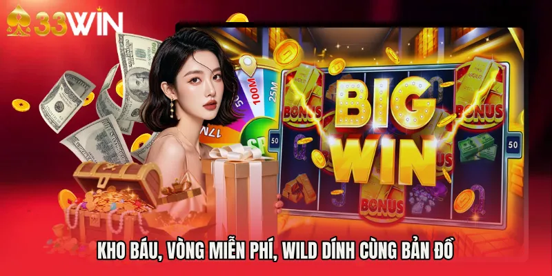 Kho báu, vòng miễn phí, Wild dính cùng bản đồ