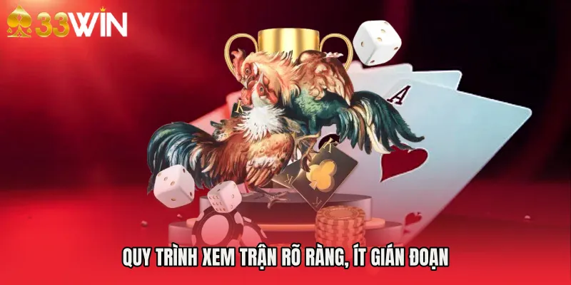 Quy trình xem trận rõ ràng, ít gián đoạn